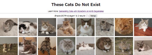 猫ジェネレーターサイトの画像
