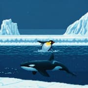 コウテイペンギンのイラスト画像
