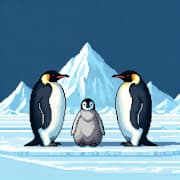 コウテイペンギンのイラスト画像