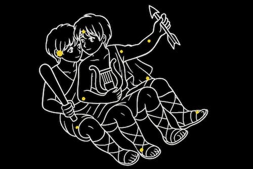 ふたご座のイラスト画像