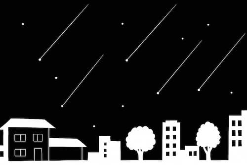 流星群のイラスト画像