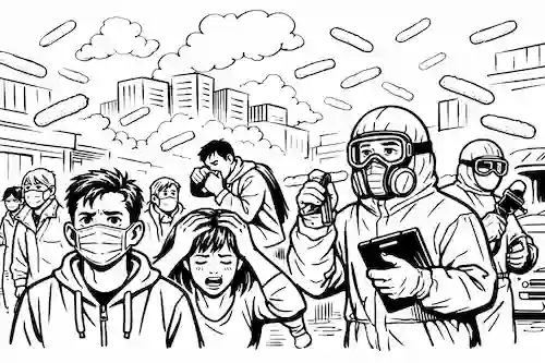 アウトブレイクでパニックする人々