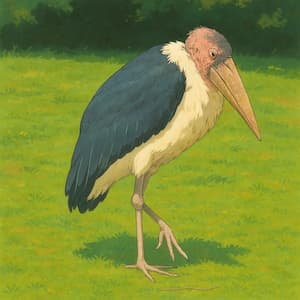 アフリカハゲコウのイラスト