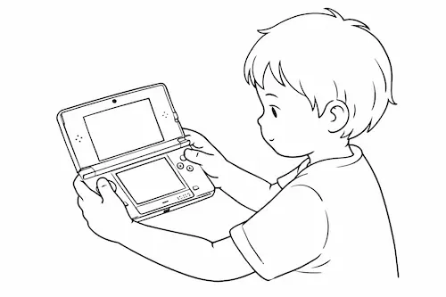ニンテンドー3DSで遊ぶ幼児