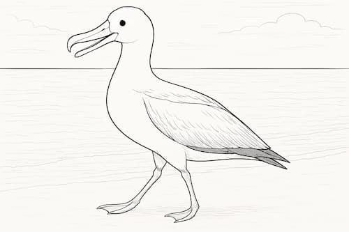 アホウドリのイラスト画像