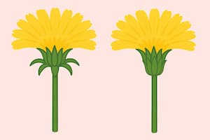 セイヨウタンポポと日本のタンポポの違いがわかる画像