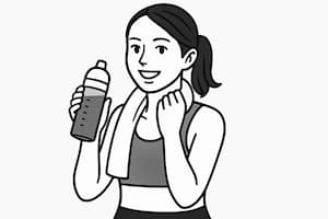 水分を補給する女性の画像
