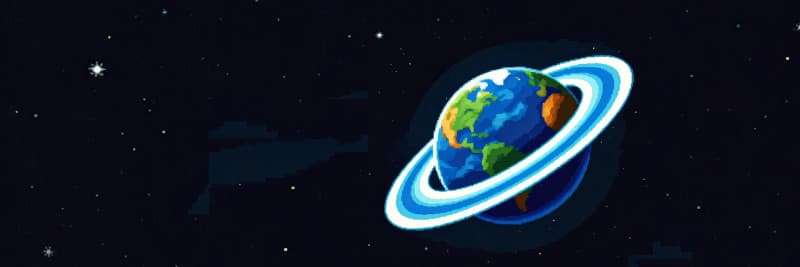 環がある地球