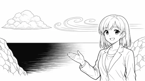 ラニーニャ現象を解説する女子アナウンサー