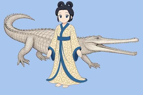 マチカネワニと豊玉姫の画像