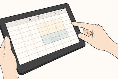 タブレットＰＣのイラスト画像